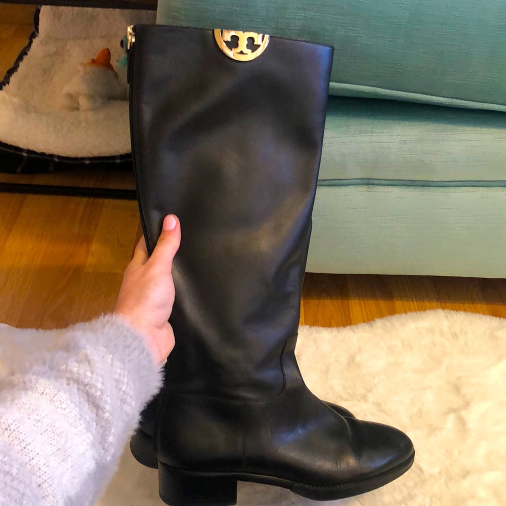 Tory Burch leather riding boots. Excellent condition